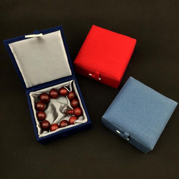 

gift wrap plain linen large mens jewelry bracelet box with cotton christmas packaging display case