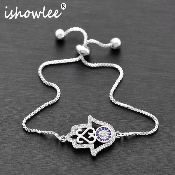 

bracelet ishowlee big with charm hamsa hand lucky stones turkish eye crystal chain bracelets jwelry for women turk jewel