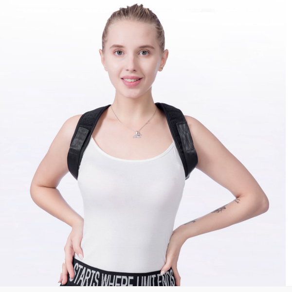 

back support male / female hump correction belt student sitting orthosis corrector clavicle can be adjusted y to improve temperamen, Black;blue