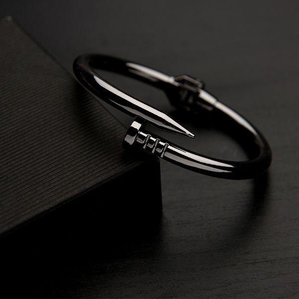 

nail bracelet designer bracelet mens rose gold bracelet, Golden;silver