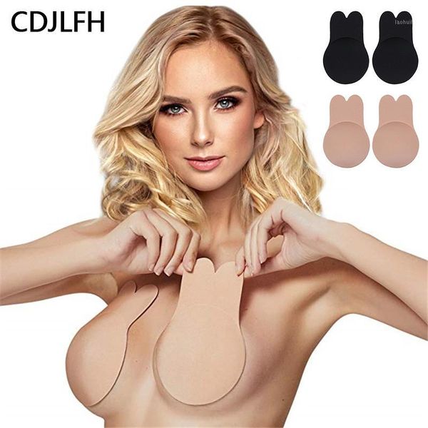 

strapless bra adhesive invisible push up bras for women nipple cover breast lift invisible bra tape sticky bralettes1, Red;black