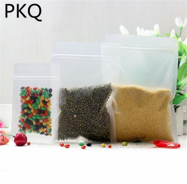 

multi-sizes translucent reclosable smell proof packaging 10pcs zip lock food snack storage bag heat seal resealable pouc