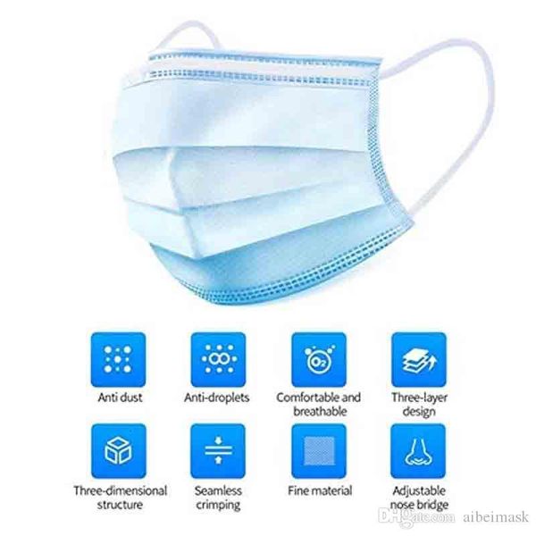 

face wholesale face mask anti-dust dustproof disposable earloop mouth masks facial protective cover masks reus