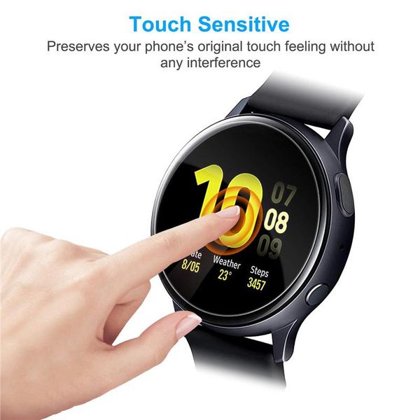

2шт полный фильм для samsung galaxy watch active 2 protector экран 3d ультратонкие часы active2 44 мм 40 мм аксессуары sqckmi, Black;brown