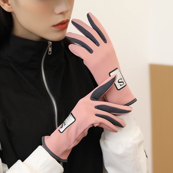 

glove women winter plush touch screen anti slip and warm exercise fitness outdoor riding running students korean version fashion