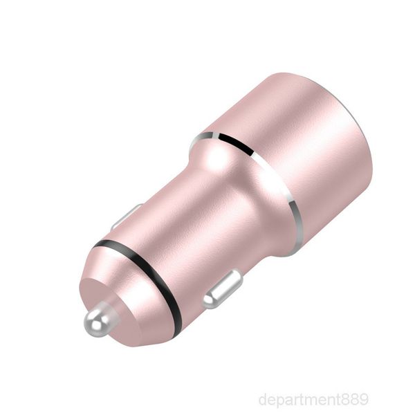 

a-led dual customized metal charger micro usb car plug vehicle portable power adapter 5v 3.4a for apple samsung owd2630