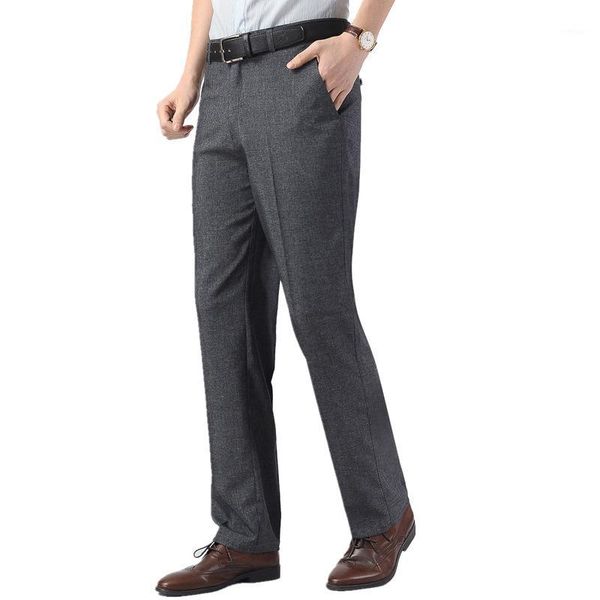 

2020 summer straight men suit trouser spring new style men's cotton linen casual pants breathable flax no ironing casual pants1, White;black