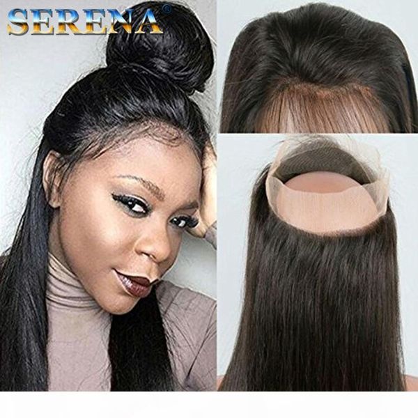 

malaysian straight 360 lace frontal closure with hair bundles 3 pcs hair extension weave with 1pcs 360 closure full lace human hair bundles, Black;brown