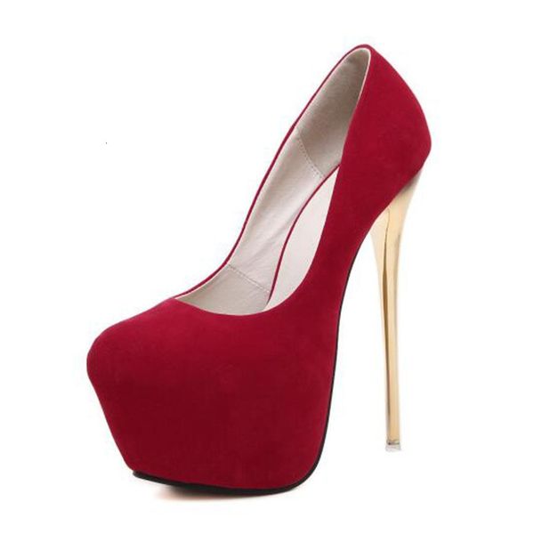 

2021 new size 34-41 42 43 44-45 women married shoes fetiche concise leaping woman high stripper towers 16-cm bombs yt0a, Black