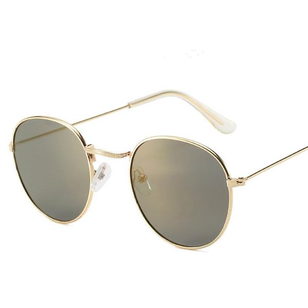 

sunglasses ocean lens women small round all-match fashion for men and oloey vacation beach metal glasses oculos, White;black