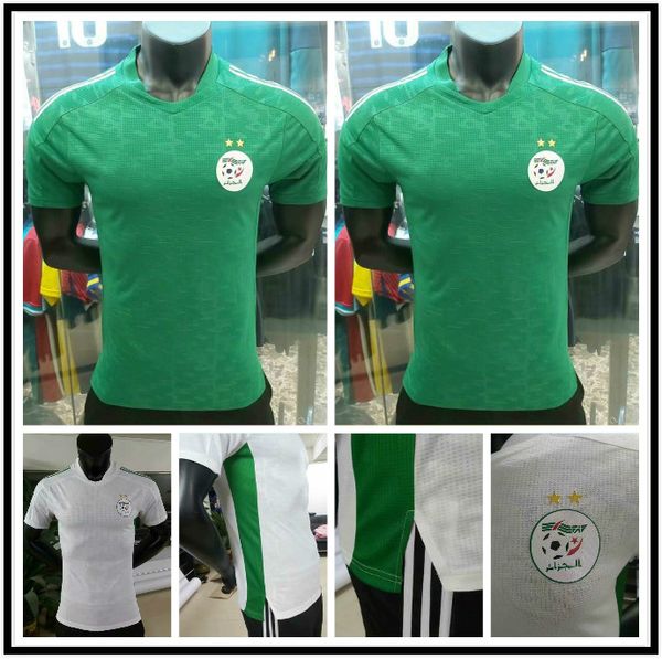 

maillot algerie 2020 2021 algeria player version soccer jersey mahrez atal feghouli slimani brahimi football shirts maillots de football, Black;yellow