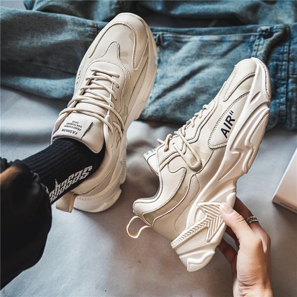 

autumn 2020 new trend sports men's korean version versatile leisure winter ins network red student father fashion shoes, Black
