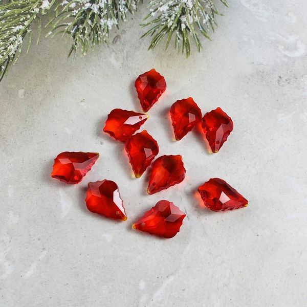 

22mm 10pcs colorful maple leaf crystal prism lighitng suncatcher chandelier parts mini crystal pendant for home wedding decor h bbyhbt