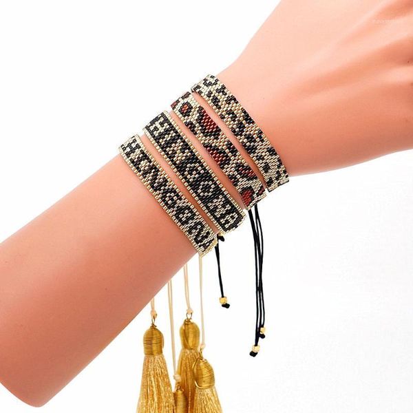 

grapes new miyuki bracelet men pulseras mujer moda 2020 leopard armband bracelets women jewelry shell tassel leopar pattern1, Golden;silver
