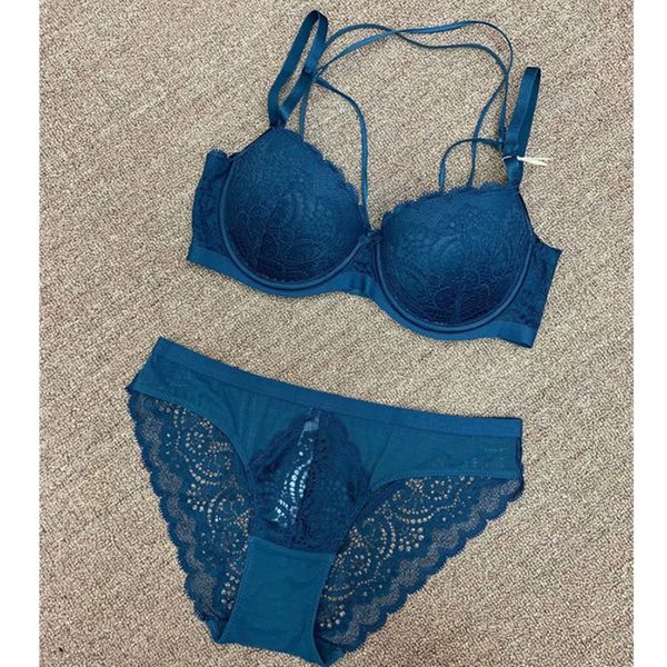 

women's deep v underwear upper thinner thick soft steel ring comfortable breathable bra upper support gather bra set wt078 c1211, Black;white