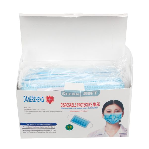 

3 disposable face masks with elastic ear loop ply breathable and comfortable for blocking dust air pollution poutlete1de