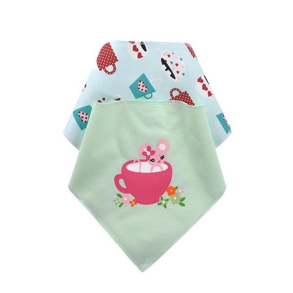

1 набор baby bibs хлопчатобумажные девушки мальчики bandana saliva полотенце burp bebes ткань аксессуары младенец животное bavoir newborn f