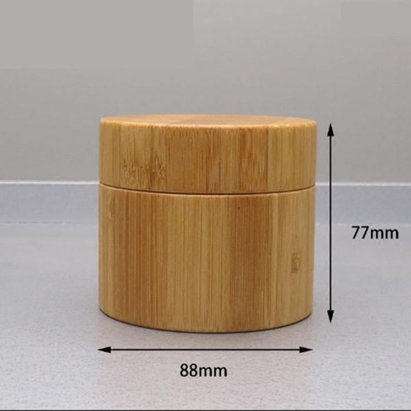 

250g bamboo container plastic wood cream jar, cream jars cosmetic packaging empty bamboo plastic cosmetic jar with lid reuse