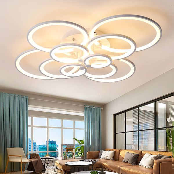 

2021 new modern led chandelier in the living room kitchen bedroom table dining lighting fixture home decor white suspension ceiling 1ybi