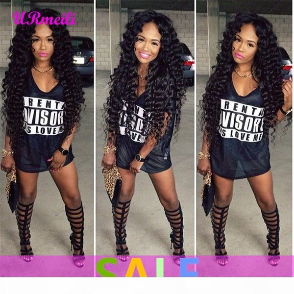 

deep wave bundles with closure peruvian virgin hair weave lace 4 pcs lot unprocessed remy hair 3 budnles deep wave bundles with closure, Black;brown