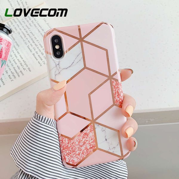 

lovecom geometric marble case vip 12 11 pro max 12 mini xr x xs max 7 8 6s with smooth imd plating