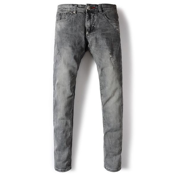 

new men's jeans in 2019 fashion black and gray jeans men's pants, Blue