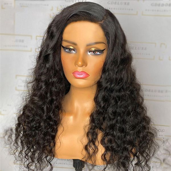 

long curly wig machine made loose curl synthetic wigs for women heat resistant fiber natural looking wig, Black;brown
