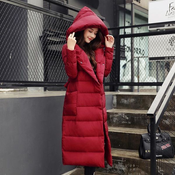 

sleeve women long winter hooded covered button cotton outerwear female slum fashion concise style comfortable outerwear zx12621, Black