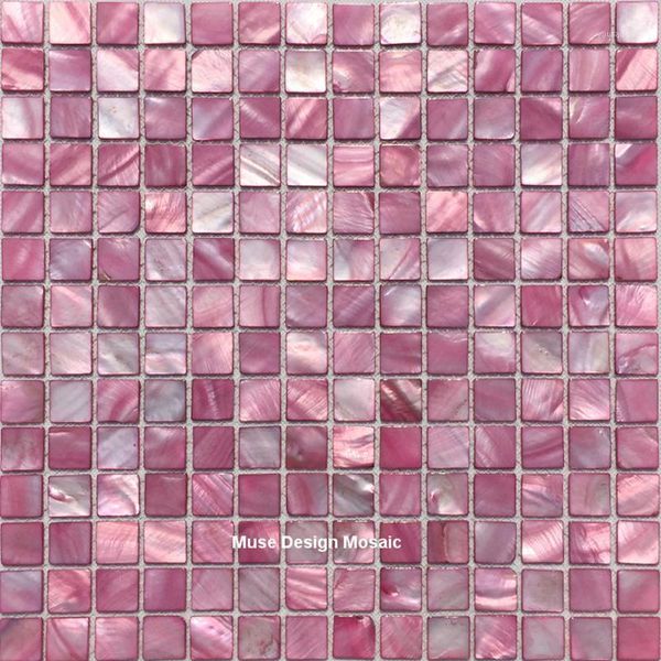 Tapeten Romantische Prinzessin Rosa Natürliche Shell Mosaik Fliesen Für Küche Backsplash Badezimmer Salon Make-Up Zimmer Wand Aufkleber1