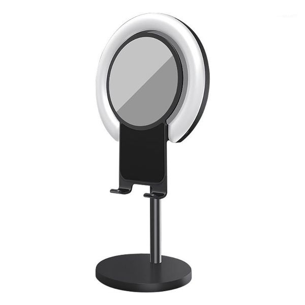 

flash heads led ring light deskmakeup lighting 10 levels brightness with stand big mirror for selfie video shooting live streaming1