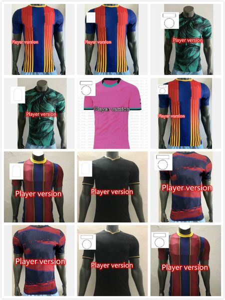 

player version new season thailand quality 19 20 21 #10 messi soccer jersey camisetas futbol 2020 2021 bar football soccer shirts, Black;yellow