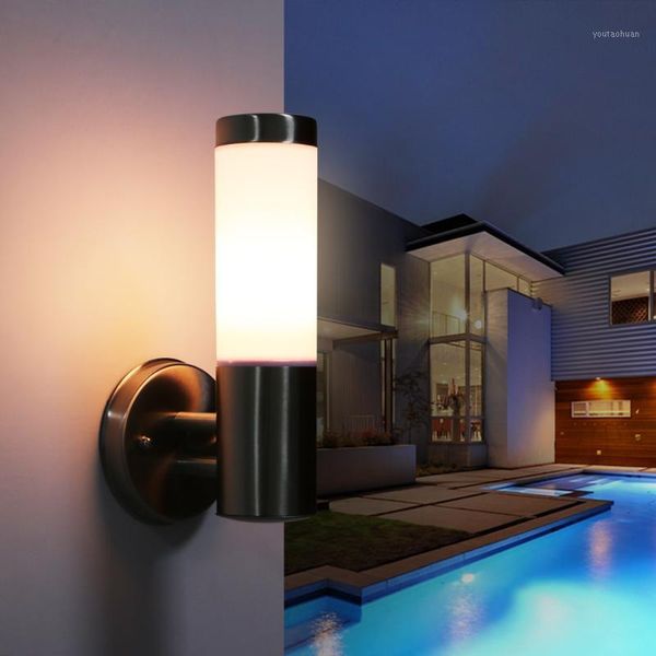 

wall lamp stainless steel waterproof ip65 5w e27 led modern style corridor decoration light outdoor1