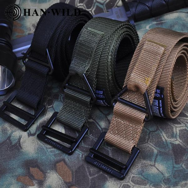 

airsoft adjustable nylon military belt tactical magnetic buckle men outdoor descent rescue hunting training accessories belt wmtxhs, Black;green