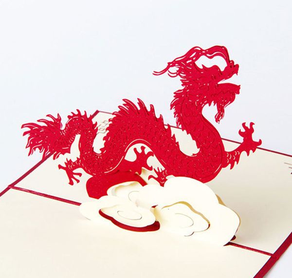 

factorytn0fpop gift chinese up dragon greeting 3d blessing handmade paper silhoue & creative for birthday cards ing