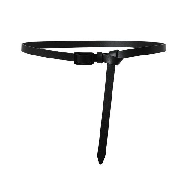 

мода тонкие талии воловьей талии женщины сплошные мягкие настоящие кожаные плат-долное платье ремешок ceinture femme корскин длинные узел уз, Black;brown