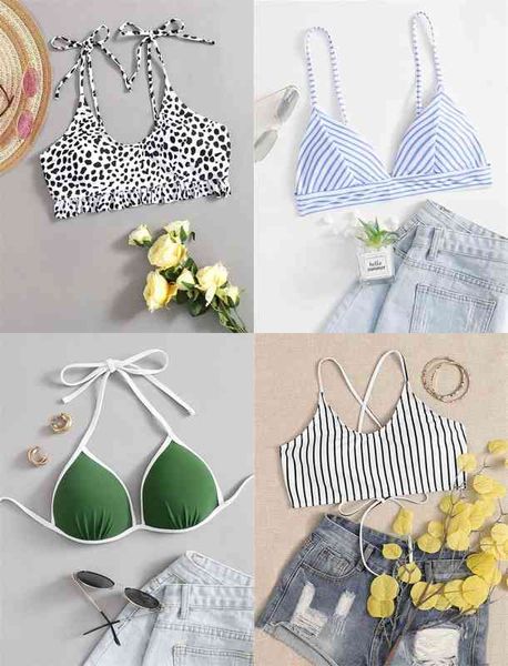 

the new one pcs suspender bikini tether is and can be matched at will 220106, White;black