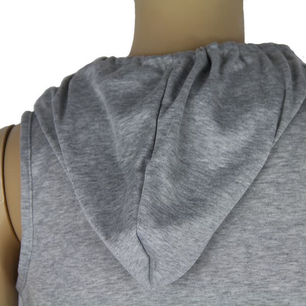

womens fashion dressbag hip split hooded gray nightclub dress mmwg, Black;gray