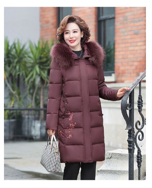 

2021 new winter fashion korean woman's 's cotton-padded female long women's thin quilted jacket 03t9, Black