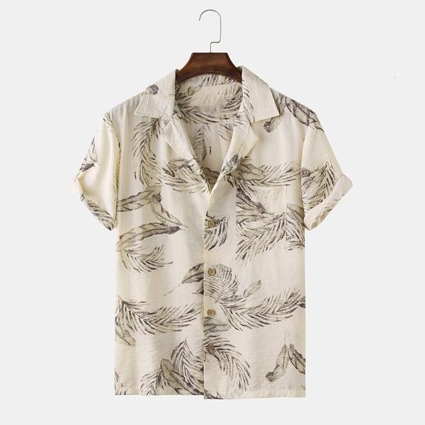 

летние мужчины гавайская рубашка стройная фитнес с коротким рукавом пляжная одежда рубашка мужская одежда модная мужская мужская повседневна, White;black