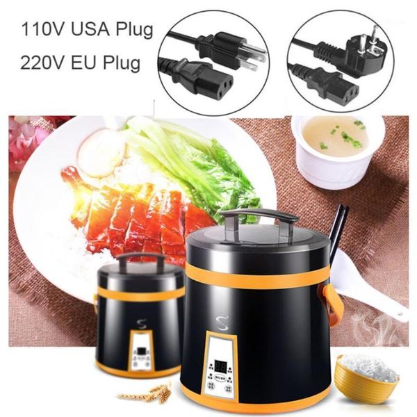 

rice cookers 1.6l mini 110v cooker electric heating lunch box stew soup noodles portable cooking pot porridge machine steamer1
