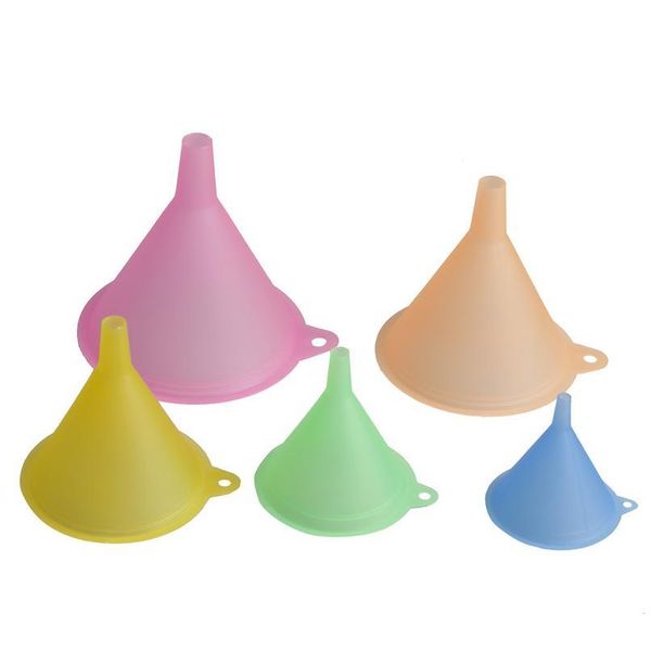 

5pcs plastic liquid oil funnels household liquid dispenser multi function plastic funnel kitchen tools lab jlloac