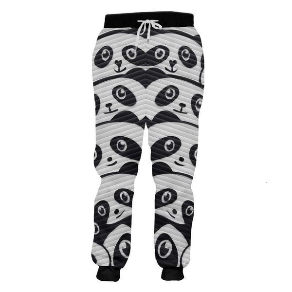 

novelty jogger pants men womenloose sweatpants funny 3d panda all over print sports trousers cozy sports trousers custom, Black