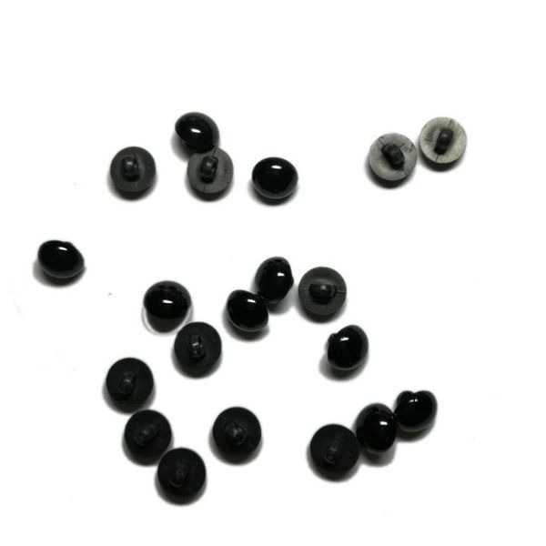 

new 100 pcs black resin buttons round mushroom domed sewing shank black diy animal eyes toy diy decorative buttons jllxyz, Blike;white