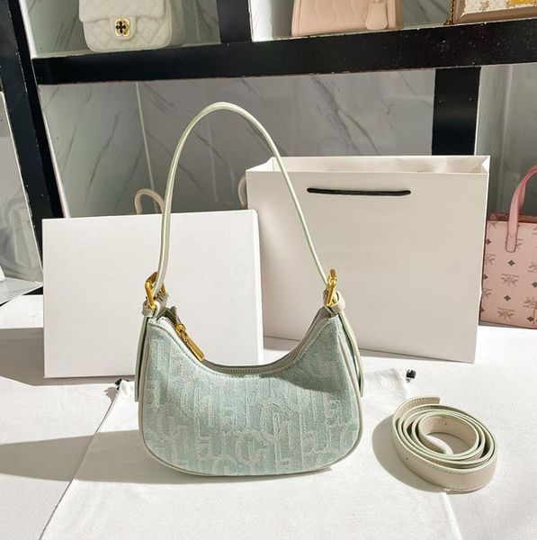 

denim women's bags shoulder trendy handbag niche underarm bag