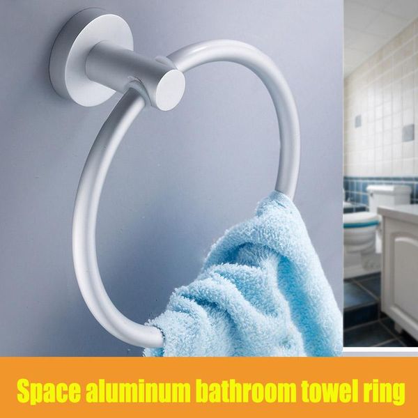 

hooks & rails space aluminum towel ring hand hanging all-in-one matte dc156