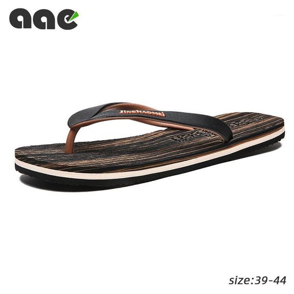 

2020 summer men's slippers outside flip-flops men beach slippers man sandals clip toe drag men casual shoes zapatos hombre 39-441, Black