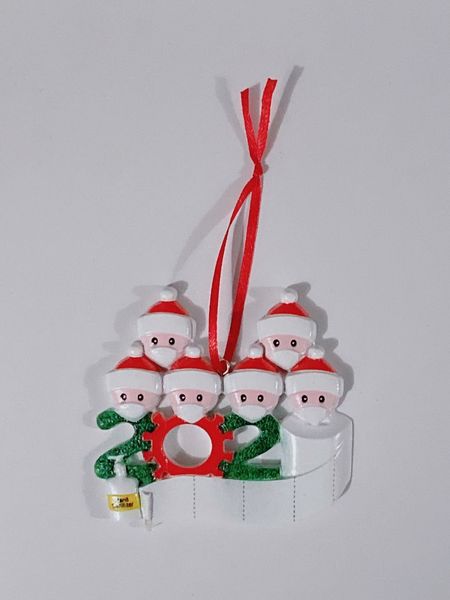 

decoration christmas product 2020 tree ornaments quarantine personalized family of 4 ornament pandemic with face masks0i