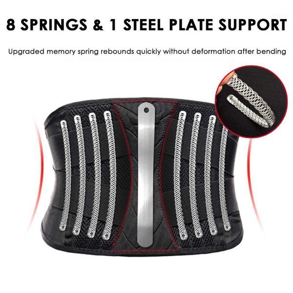 

waist support adjustable fitness exercise lumbar belt health care breathable bandage trainer slim muscle&abdominal exercis1, Black;gray