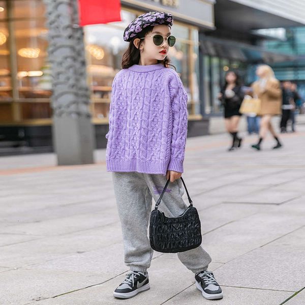 

kids' mycos girls' 2020 new big korean version thickened sweater children's foreign sle loose knit shirt z7m7w4ky, Blue