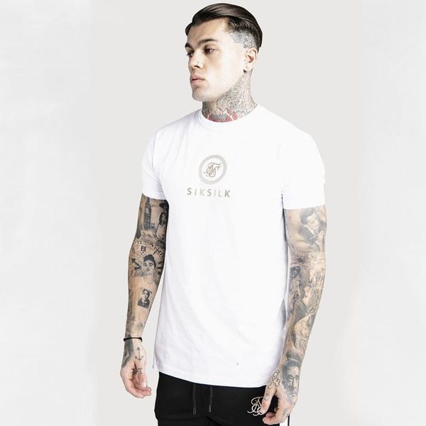 

2020 новая мода sik sik silk hip hop футболка мужская мода streetwearr man tee tshirt siksilk мужские футболки silk silk print tees, White;black